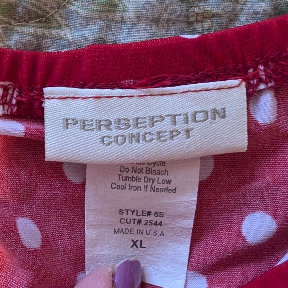 Vintage Perseption Concept polka dot skirt size XL - Picture 4 of 10